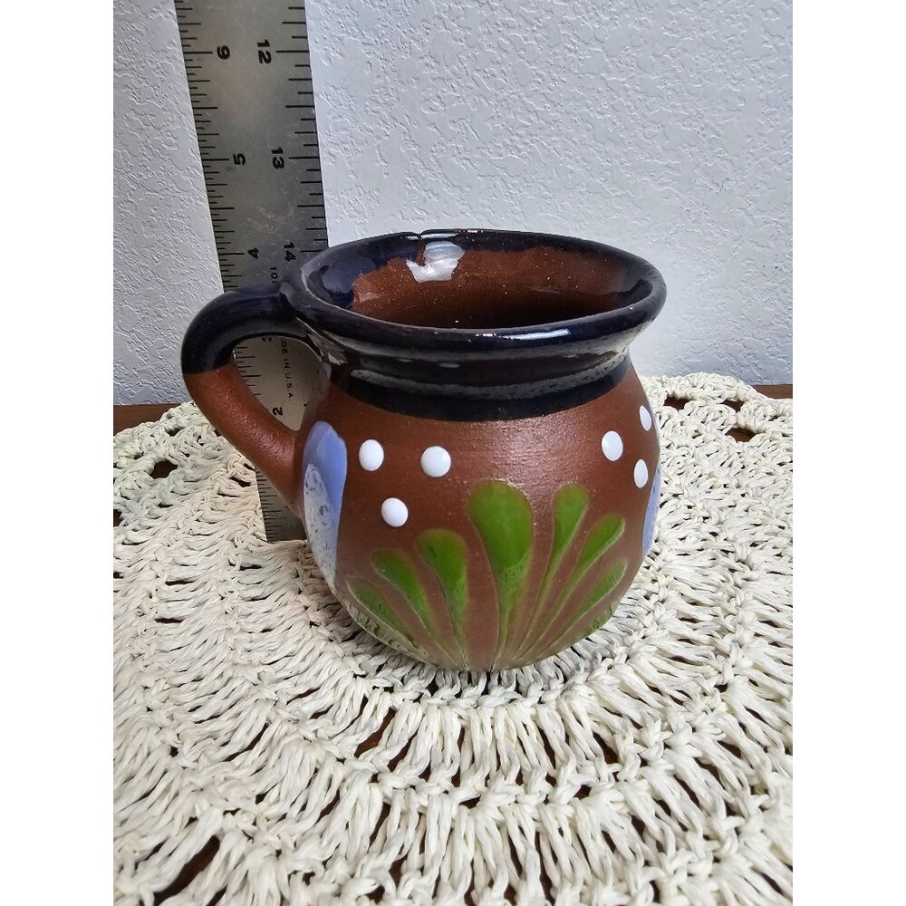 Mexican Hand painted Pottery Pitcher - Picture 9 of 10